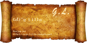 Góg Lilla névjegykártya